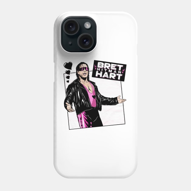 Bret Hitman Hart  Excellence of Execution Phone Case by WikiDikoShop