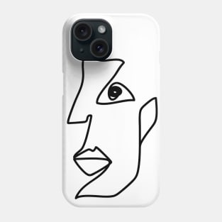 Abstract linear portrait. Phone Case