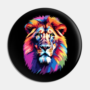 Majestic Lion Pop Art Pin