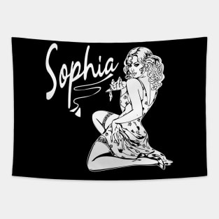 Sophia | Goldengirls |White retro vintage Tapestry