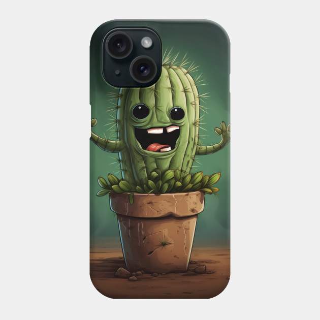 Cute Ugly Cactus Plant Phone Case by Juka