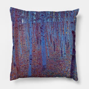 Beech Forest by Gustav Klimt Pillow