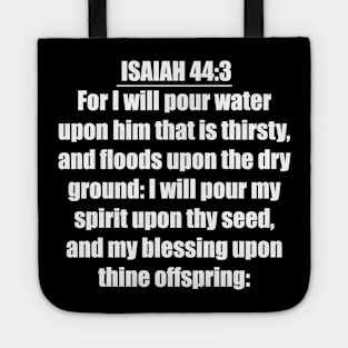 Isaiah 44:3 King James Version (KJV) Tote