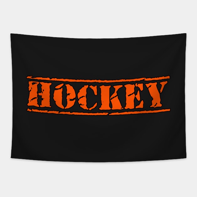 HOCKEY BOLD ENFORCER TEXT Tapestry by HOCKEYBUBBLE