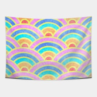 Kawaii Waves Tapestry