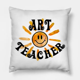 Art Teacher Happy Face Sunshine Gift Pillow