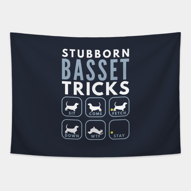 Stubborn Basset Hound Tricks - Dog Training Tapestry by DoggyStyles