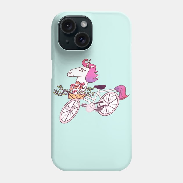 Uni-cycle Unicorn hipster bike Phone Case by so_celia