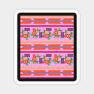 Geometric floral Magnet