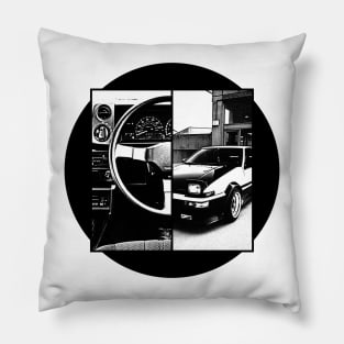 TOYOTA COROLLA AE86 TRUENO Black 'N White 5 Pillow