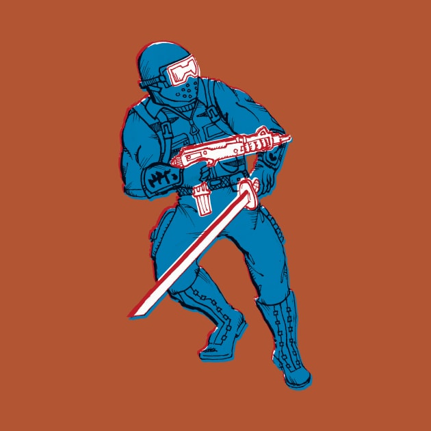 Ninja Snake Eyes Two Color by SkipBroTees