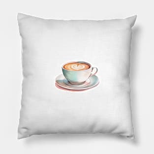 Cappuccino Heart Art Pillow