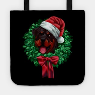 Christmas Rottweiler Tote