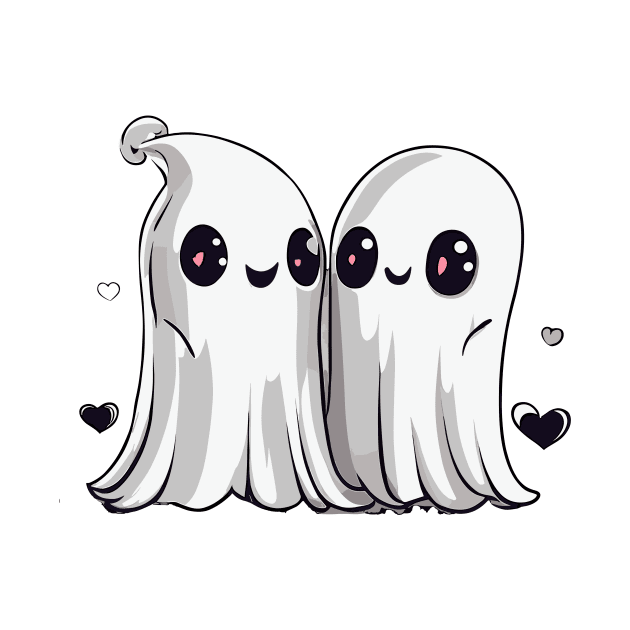 Cute Ghost Couple by Venus Doom