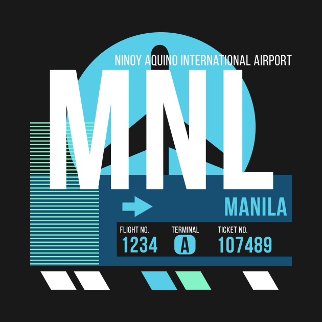 Manila (MNL) Airport Code Baggage Tag by SLAG_Creative