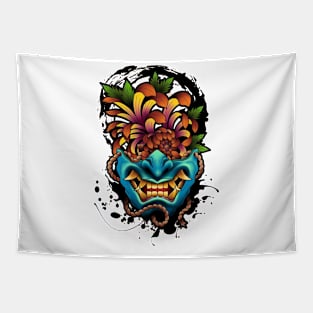 oni mask Tapestry