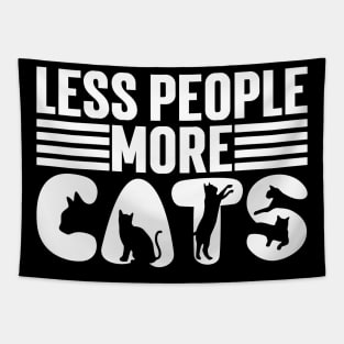 Less People More Cats Tapestry