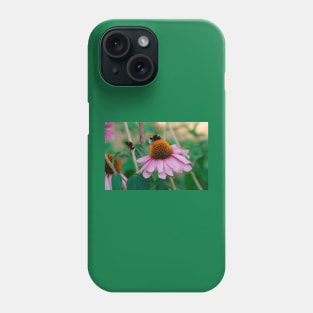 Echinacea Purpurea with Bees Phone Case