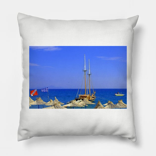 Kardamaina Waterfront Pillow by tomg