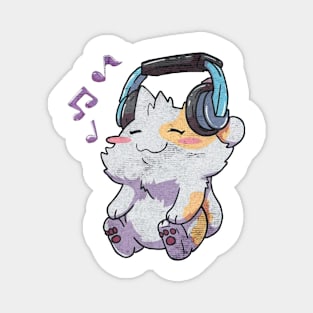 headphone music cats Magnet