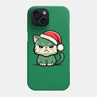 Unamused Christmas Cat Phone Case