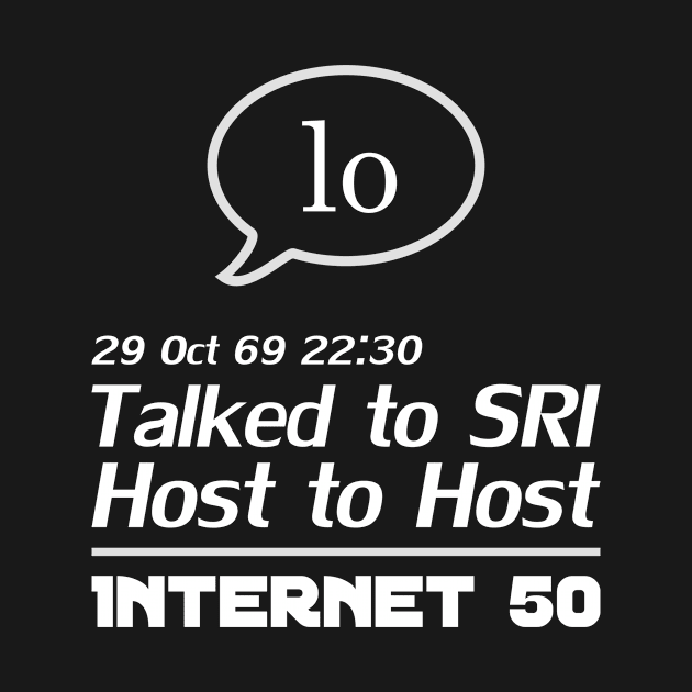 Internet 50 - talked to SRI, Host to host 29 Oct 69 by patpatpatterns