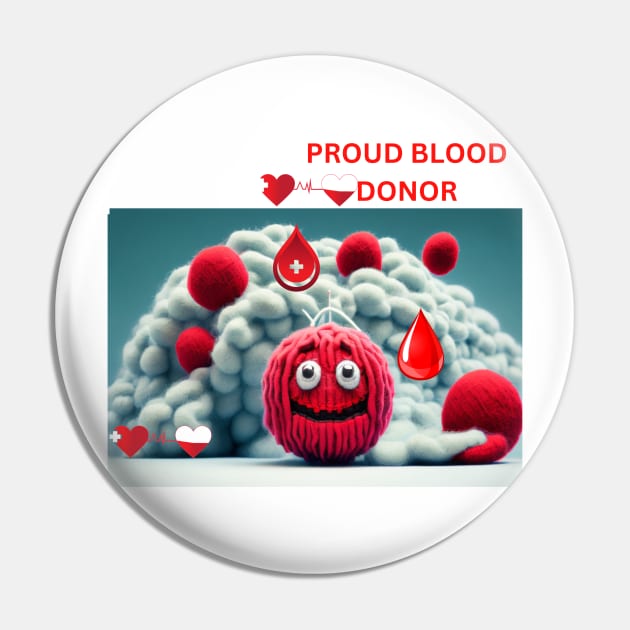 Proud blood donor Pin by vibrant creation