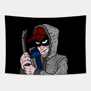 creepy burglar. thief. Tapestry