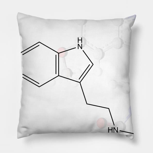 Melatonin Molecule Pillow by ChemECool