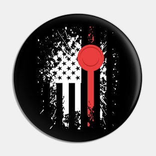 USA Flag Ultimate Frisbee Disc Golf Gift Pin