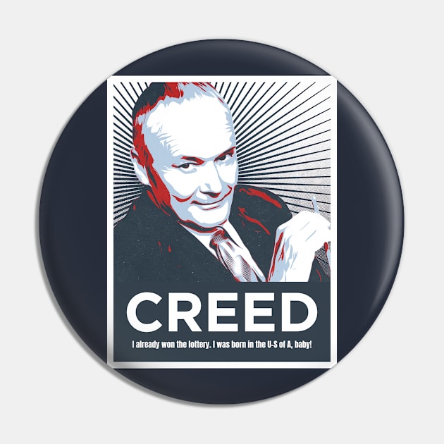 CREED Bratton Hope USA Quote - The Office Pin by SportCulture