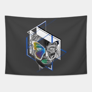 Geometric lady chaos Tapestry