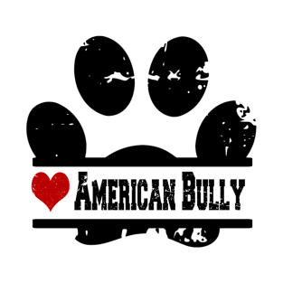 American Bully dog paw print T-Shirt