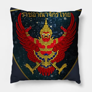 Thailand Coat of Arms and Starry Nights Shield Pillow