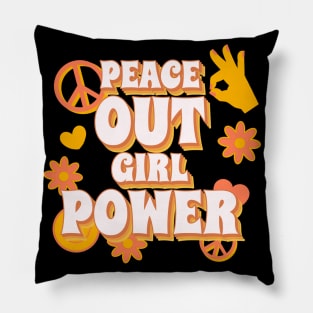 Peace Out Girl Power Pillow