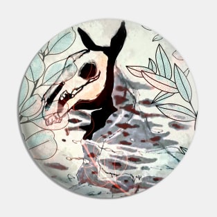 Mythical Kelpie Brookhorse and pond leaves Pin