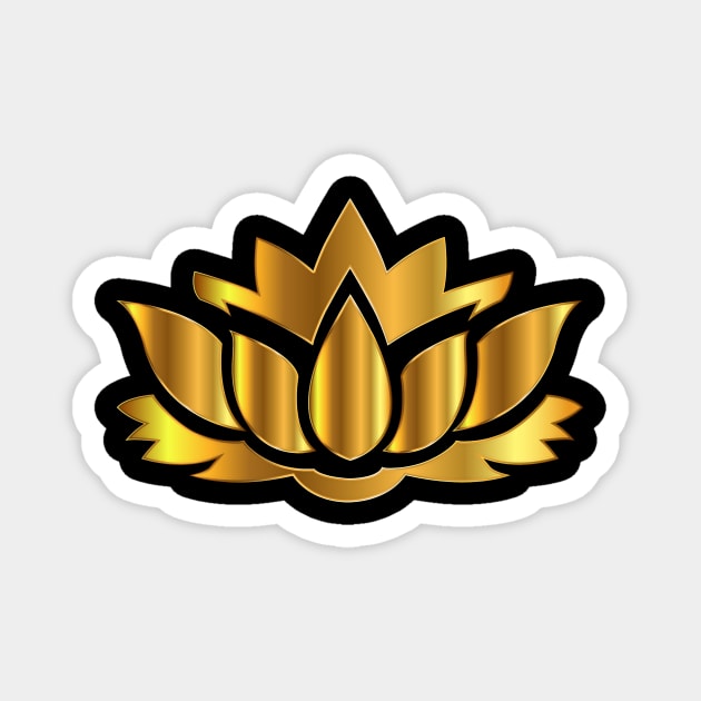 Gold Lotus Magnet by imphavok