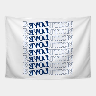 Love Revolution // Typographic Graphic Design Artwork Tapestry