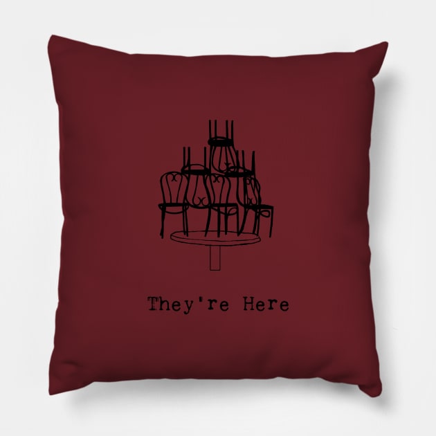 Haunted Chairs - Poltergeist Inspired Design Pillow by OddlyAubreyCreations