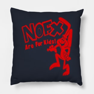 90s nofx are for kids red Pillow