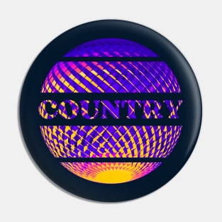 Country music disco ball Pin