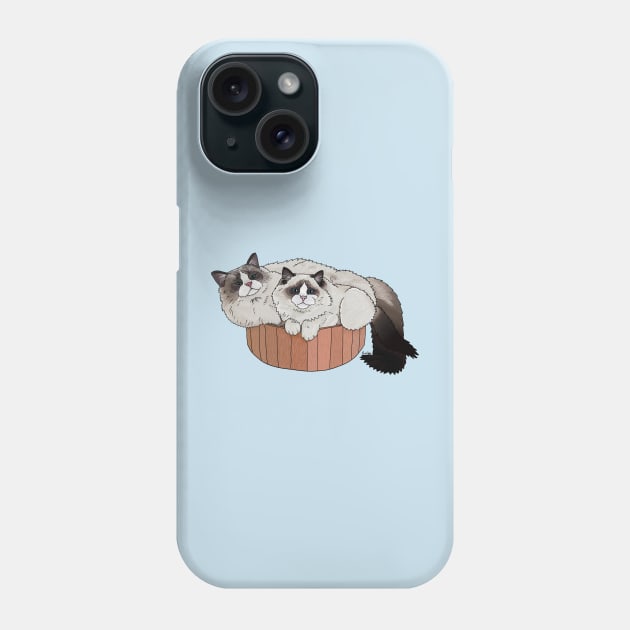 Ragdoll Cat Cuddle Pile Phone Case by EcoElsa