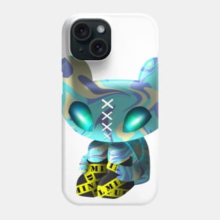 chill cat cyan boi no mask Phone Case