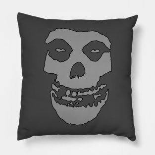 Crimson Ghost - Gray Solid Pillow