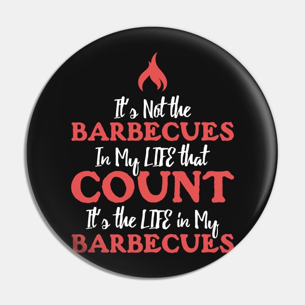 Grilling Not Barbecue In Life Count BBQ Quote Gift Pin by Freid