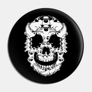 Pug Skull Halloween Gift For Pug Lovers Pin