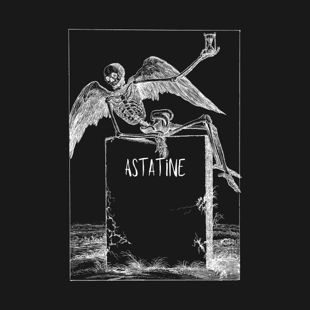 Astatine skeleton logo by Widows Den Records