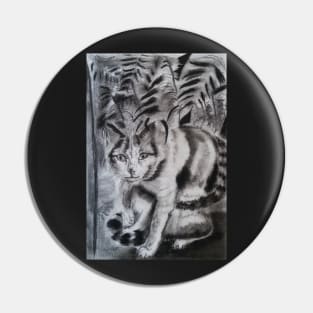 Prowling cat Pin