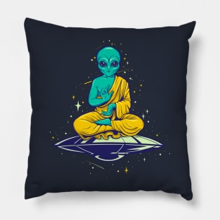 Alien Buddha Pillow