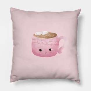 Pink coffee cup Pillow